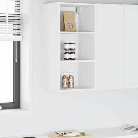 vidaXL - Hangkast - Wit - 40 - x - 29,5 - x - 80 - cm - Bewerkt - hout
