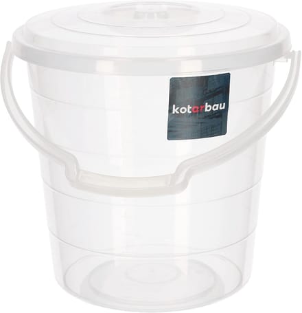 Transparante emmer met deksel - Dicht afsluitbaar, 15 liter