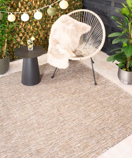 Buitenkleed - Horizon Dune lichtgrijs/beige 120x170
