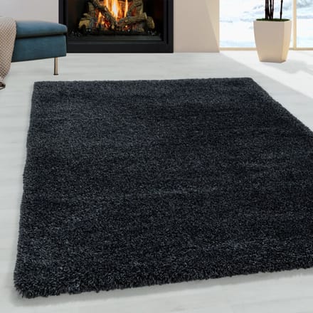 Pearl Soft Hoogpolig Vloerkleed Antraciet- 60x110 CM