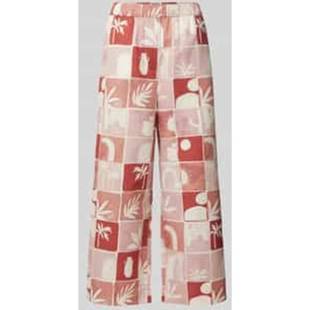 Wide leg stoffen broek met verkort model