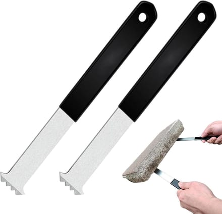 Tegel Verwijderaar - Straatsteen Tool - Terras Onderhoud - Dubbele Schraper - 23 cm - Grijs