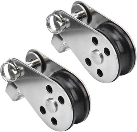 Allecto - 2 Stuks Zeilen Katrol - Zware Rvs Nylon Katrollen - Ideaal