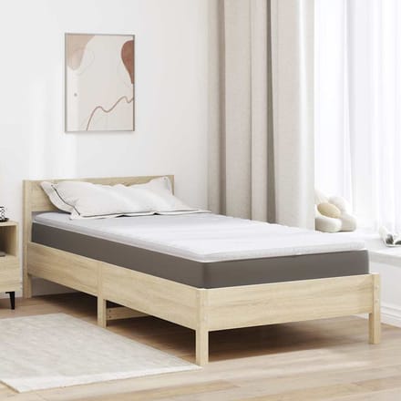 vidaXL - Matras - Topper - 100 - x - 200 - cm - dik - Knit - Stof - Wit