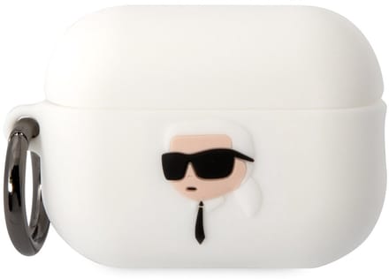 Karl Lagerfeld KLAP2RUNIKH AirPods Pro 2 cover white/white Silicone Karl Head 3D
