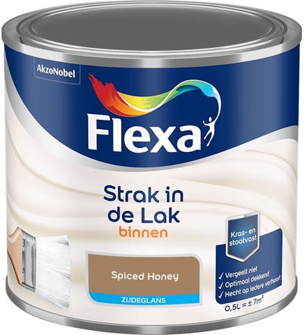 Flexa - Strak In De Lak Binnenlak Zijdeglans - Spiced Honey - Mengverf - 500 Ml