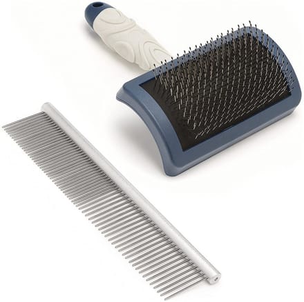 Mikki Doodle Grooming Kit - Hondenvachtborstel - Blauw Grijs