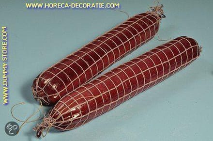 Salami in net, 2 stuks (B3) - 65x450 mm - vleesdummy