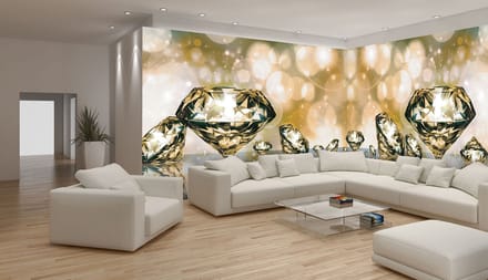 Fotobehang Vlies Design | Goud | GROOT 832x254cm