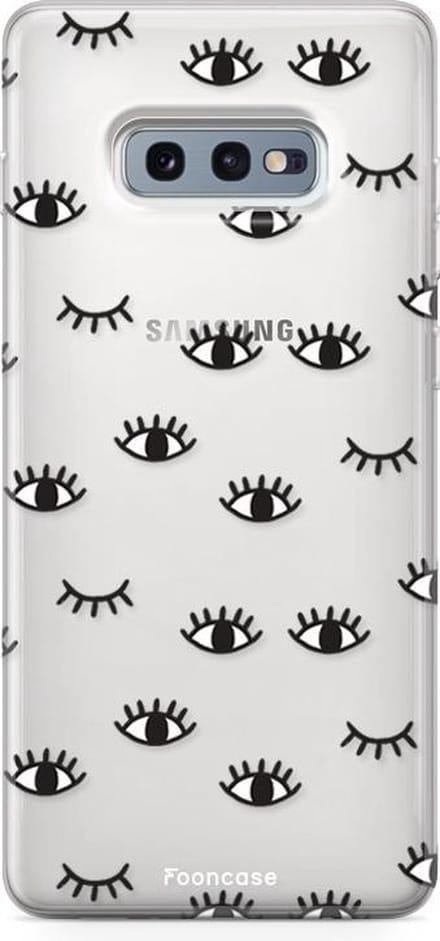 Fooncase Hoesje Geschikt voor Samsung Galaxy S10e - Shockproof Case - Back Cover / Soft Case - Eyes / Ogen
