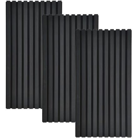 HOME DELUXE Akoestisch paneel SONIC (3 x 80 x 40 cm, Black Oak)