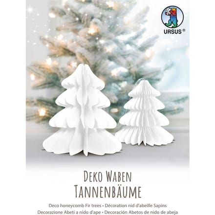 Honingraat kerstboomset - Wit