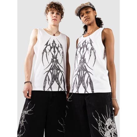 Vitriol Fruit Bat Ribbed Tanktop wit
