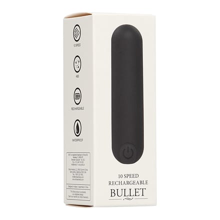 Be Good Tonight by Shots - 10 Speed Rechargeable Bullet - Black