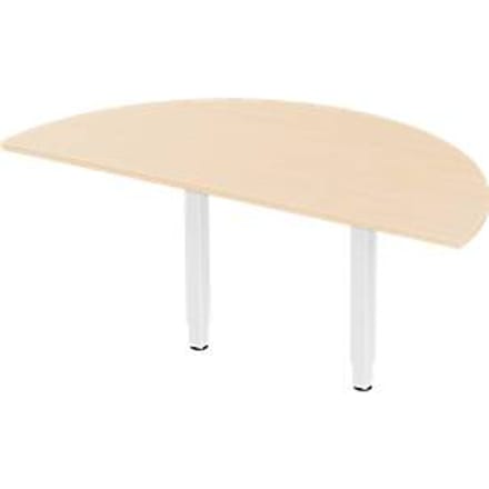 Schäfer Shop Select PLANOVA ERGOSTYLE aanbouwtafel, 1/2 cirkel, ahorn decor/wit