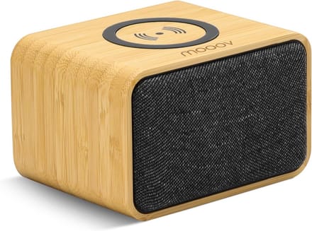 Draagbare Bamboe Bluetooth-luidspreker met Inductie-oplader voor Smartphone