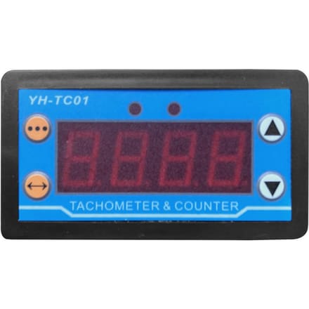 YHTC01 Digitale toerenteller HighAccurancy LED Digitale display Motorsnelheidsmeter met Hall-sensor zwart