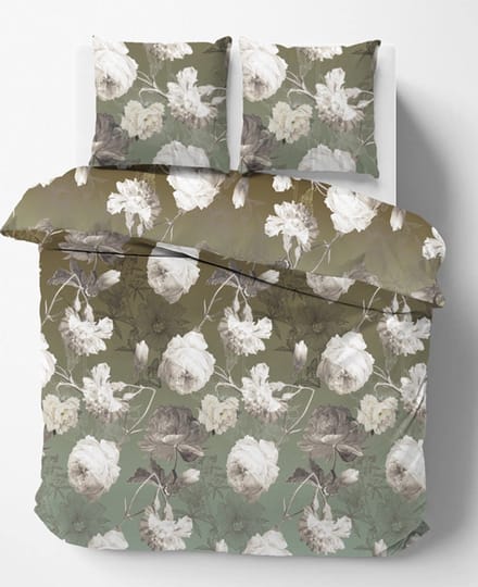 iSleep Dekbedovertrek Aafke - Eenpersoons - 140x200/220 cm - Groen