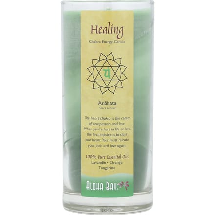 Chakra Energie Kaars, Genezing, Lavendel • Sinaasappel • Mandarijn, 11 Oz beige
