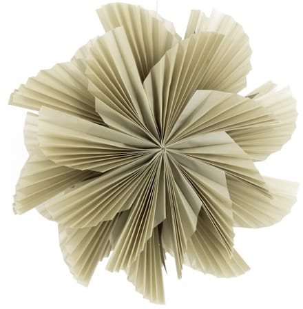 Papieren kerstster waves 60cm groen met pendel