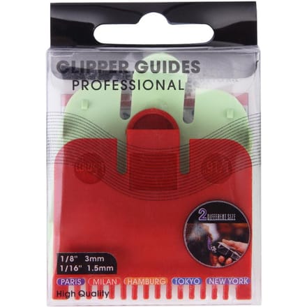 2 stuks Professionele Knipgids Kam 1,5 mm 3 mm Set Kleurrijke Limiet Kam Set voor Elektrische Haarsnijder veelkleurig