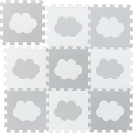 Speelmat foam - 91,5x91,5 cm - puzzelmat - baby - wit-grijs