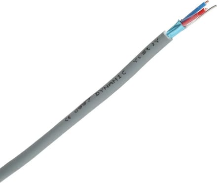 Dynamic signaalkabel afgeschermd Y(st)Y 1x2x0.8mm² Dca-s2,d0,a3 grijs per rol 100 meter
