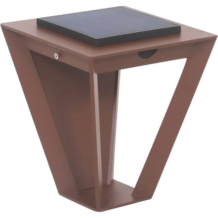 Les Jardins LED-zonnelamp Metro met sensor, corten