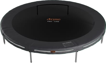 Avyna InGround Trampoline Ø430 cm – Rond – Extra Dikke Veiligheidsrand (HD) – Grijs – Premium Ingraafmodel