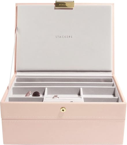STACKERS BLUSH PINK - Sieradendoos - Juwelendoos - Sieradenhouder - Sieraden Organizer - 2-set