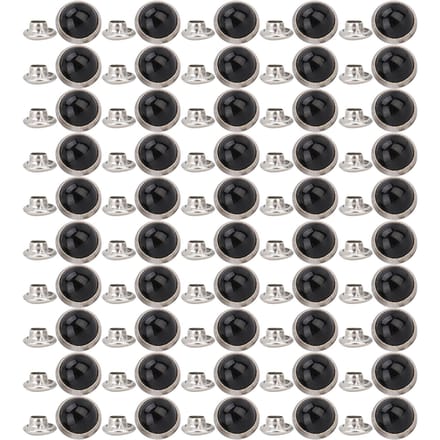 50pcs 8mm Turquoise Rivet Clou Pointes Rondes Décorations Bracelet Sac Bricolage Accessoire No. 18 gray