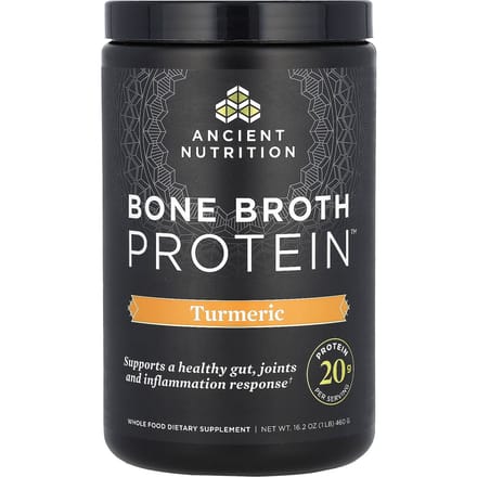 Ancient Nutrition, Protéine de Bouillon d'Os, Curcuma, 1 lb (460g)