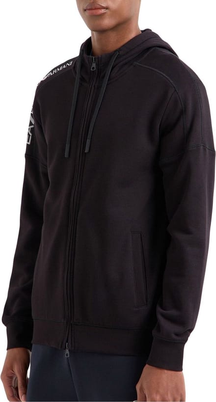 EA7 Logo Series Hooded Cotton Sweatvest Heren - Maat XS