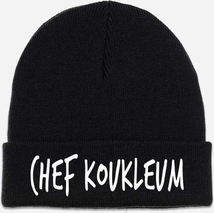 Muts Chef koukleum - Beanie - Winter - Heren - Dames - One-size - Acryl - zwart
