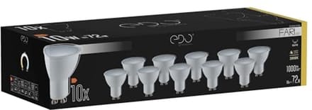 Warm witte LED lamp GU10 - 10W Multipack met 1000 Lumen licht
