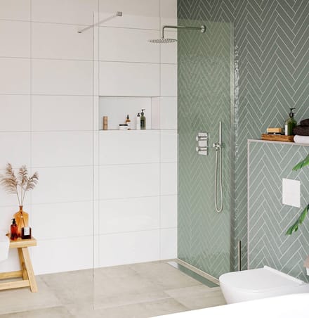 Saqu Modulo Douchewand - Incl. Antikalk 120x210 cm - Aluminium - Inloopdouche