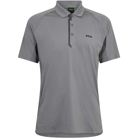 Boss Paddytech-polo met logo voor heren (raglanmodel) (Donker Beige)