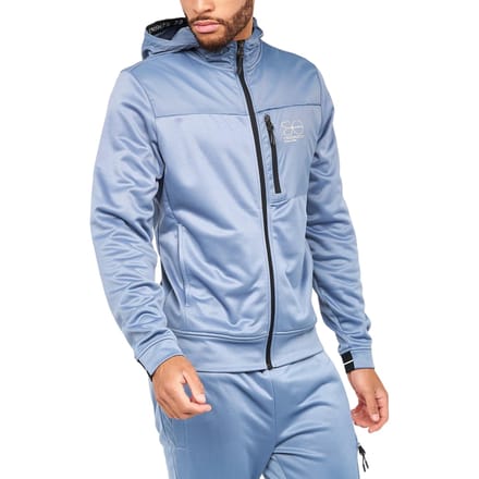 Crosshatch Heren Full Zip Hoodie (Staalblauw)