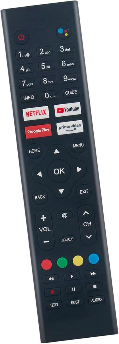Vervangende Afstandsbediening - Universele Controller - TV Bediening - Directe Werking - 4 x 12 cm - Zwart