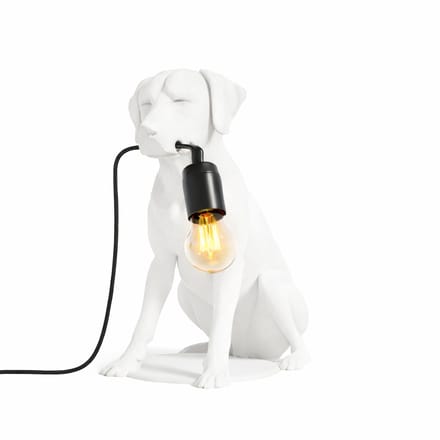 Fiastra Rhodesian Ridgeback tafellamp - hondenlamp - wit - E14 - 30 x 18 x 25 cm