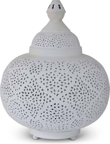 Safaary - Oosterse Tafellamp Wit Maya Ø 33 x 40cm