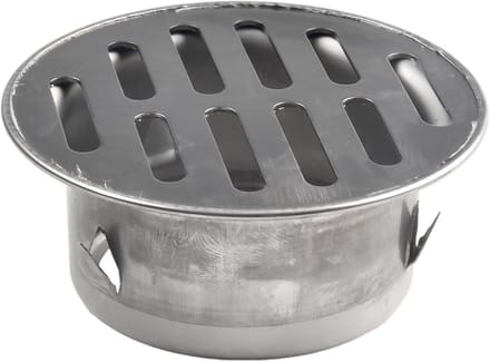 Vloerafvoer RVS - Afvoerputje Deksel - Buiten Afwatering - Holle Constructie - 63mm Diameter - Zilver