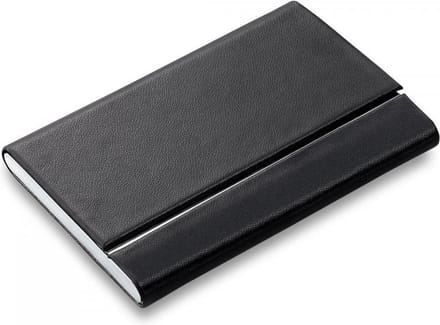 Philippi Design - Visitekaartjeshouder SLIM Metaal RVS Leer