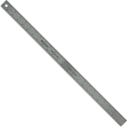 Zero Center metalen liniaal 60 cm met antislip kurkbasis