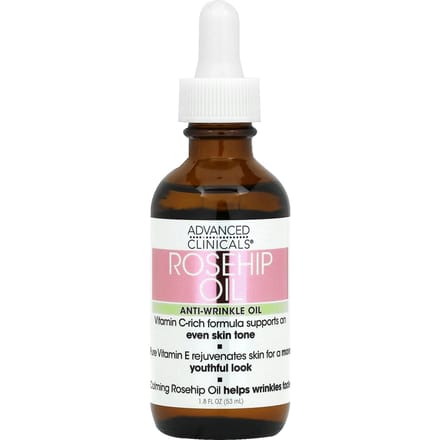 Advanced Clinicals Rosehip Oil Serum – Met Vitamine E & Botanische Oliën – Hydraterend Gezichtsserum
