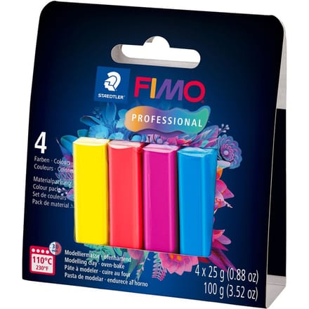 FIMO Professioneel materiaalpakket, 4 kleuren - True Colours