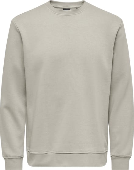Only & Sons Connor Crew Neck Trui - Heren Sweater - Silver Lining