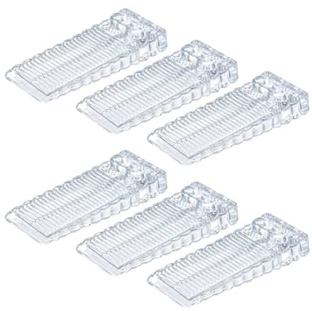 Antislip Deurstopper - Transparante Deurwig, Verstelbaar en Beschermend voor Vloeren - 6 Stuks