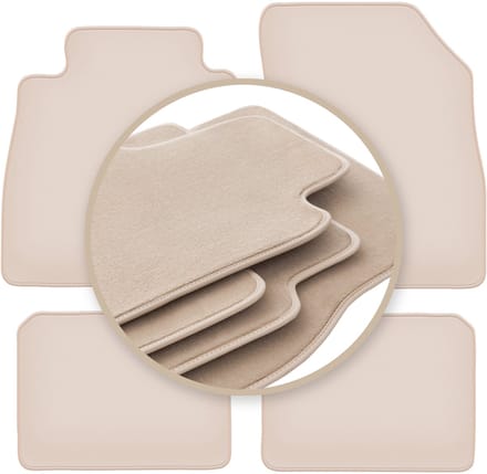 PREMIUM beige vloermatten voor: Nissan Micra K14 hatchback 2017-