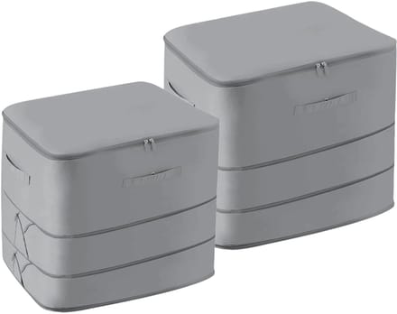 Dailygoods - Ruimtebesparende Organizer - Zelfcomprimerende Opbergzakken voor Dekbedden in Grijs